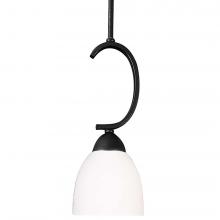 HOMEnhancements 21030 - Victoria 1-Light Mini Pendant - MB Tea Stain Glass Included