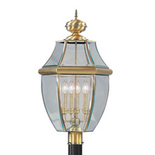 Livex Lighting 2358-01 - 4 Light AB Outdoor Post Lantern