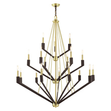 Livex Lighting 51169-12 - 18 Lt Satin Brass Foyer Chandelier