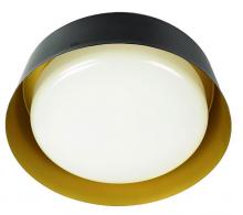 Westgate MFG C1 FCD-16-MCT-BG - MODERN 16in FLUSH MOUNT DRUM BLACK/GOLD SELECTABLE 30/40/50K 30W 2800LM