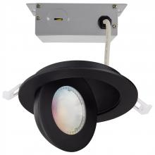Satco Products Inc. S11294R1 - Starfish; 9 Watt LED Gimbal Downlight; 4 Inch; 2700K-5000K RGB Tunable White; Remote Driver; Black