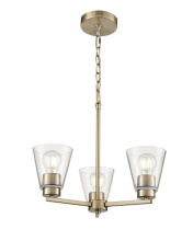Millennium 64103-MG - Strayhan 18" 3-Light Chandelier - Modern Gold