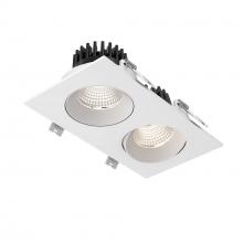 Dals GBR35-CC-DUO-V-WH - Double GBR35 Recessed 5 CCT - universal 120V-347V, 0-10V dimming