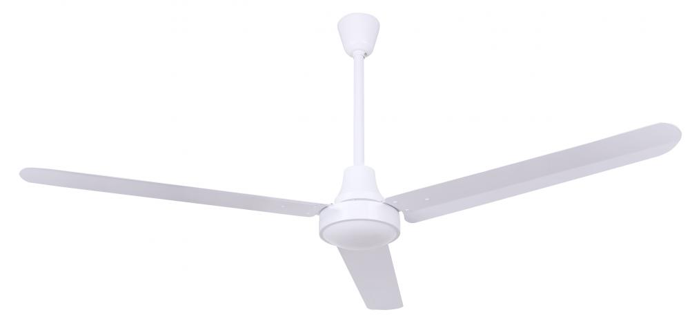 Industrial DC Fan, CP60D11N, 60" Fan, WH Color, Downrod Mount, HIGH PERFORMANCE