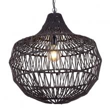 Canarm IPL2075B01BK - Neena 1 Light Black Cloth Cord Pendant