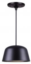 Canarm IPL1098A01BK - KILIAM, IPL1098A01BK -G-, MBK Color, 1 Lt Rod Pendant, Dual Mount, 60W Type A, 12.625inch W x 9.875i