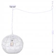 Canarm IPL1197A01WH - Valence 1 Light Cord Pendant