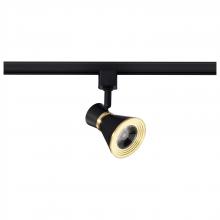 Nuvo TH643 - 12 Watt LED Cinch Track Head; 3000K; Matte Black and Brushed Brass Finish