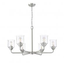 HOMEnhancements 21486 - Acheron 6-Light Clear Glass Chandelier - NK