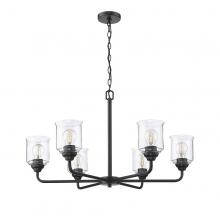 HOMEnhancements 21489 - Acheron 6-Light Clear Glass Chandelier - MB