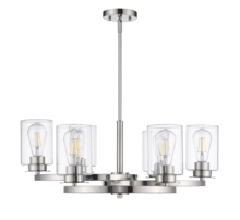 HOMEnhancements 70007 - Vivio- Jonna 6-Light Chandelier- Polished Nickel Finish